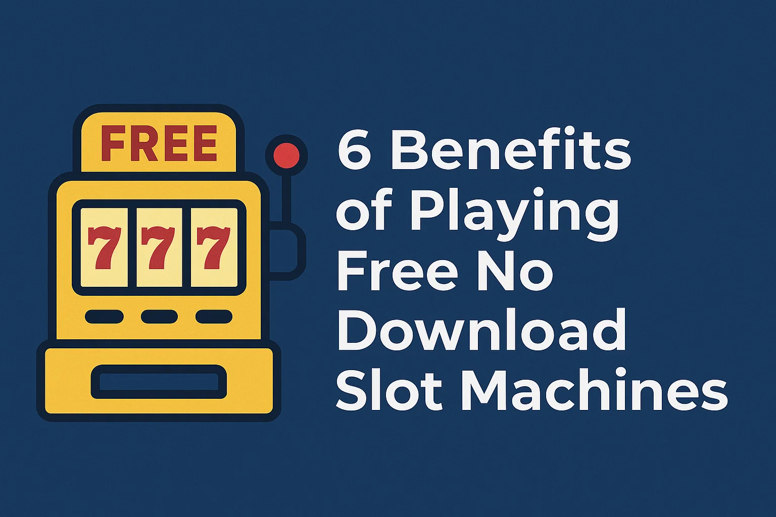 6 Benefits of Playing Free No Download Slot Machines