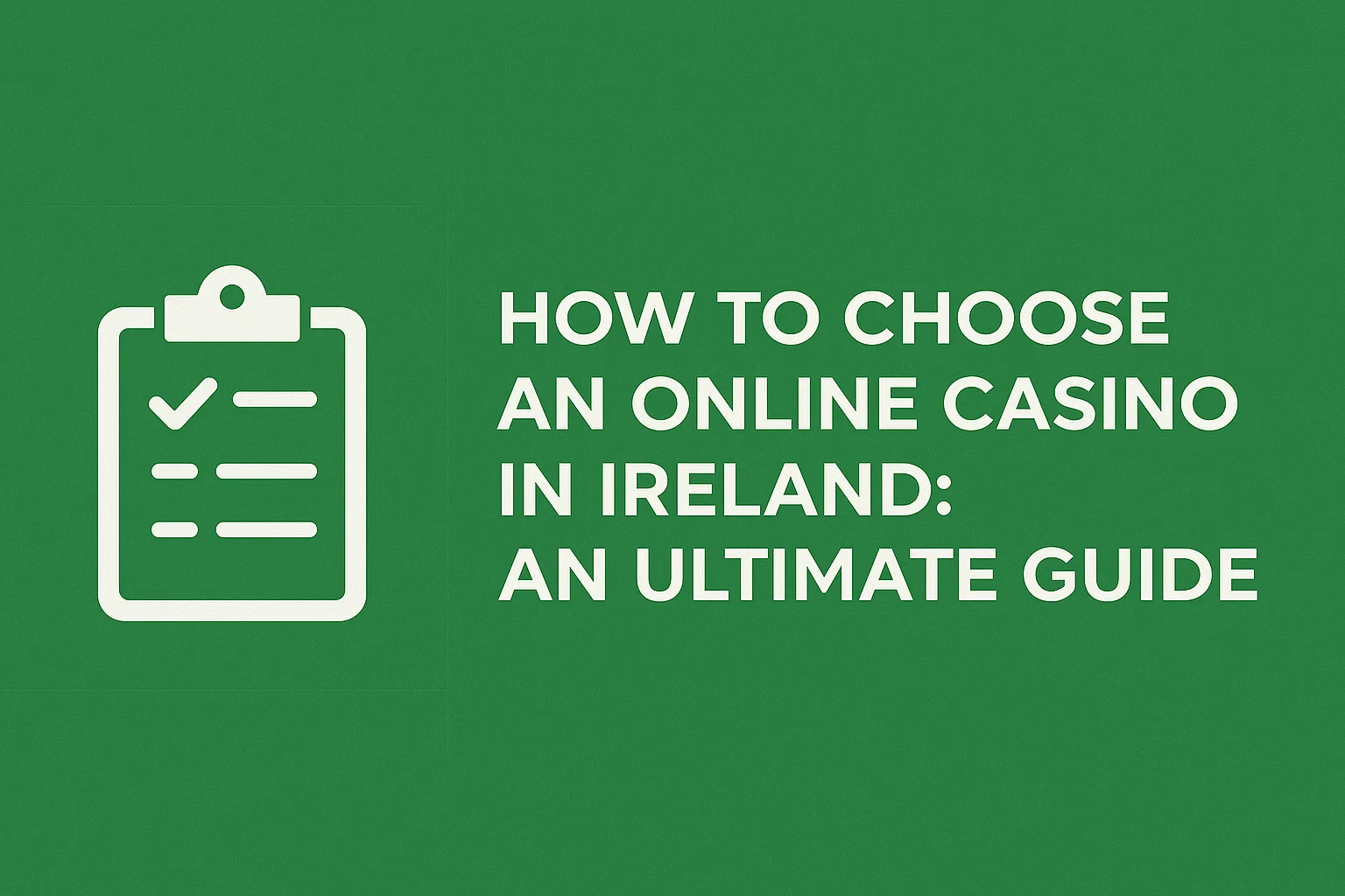How to Choose an Online Casino in Ireland: An Ultimate Guide